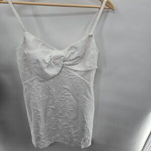 Lilly Pulitzer White  Lined Front Bow Caliente Pucker Jacquard Mini Dress Size 6